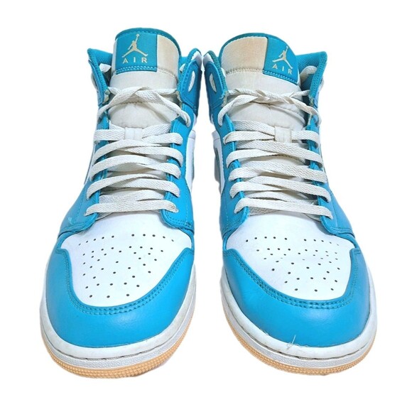 Jordan 1 Mid Aquatone Men's Size 12 Blue White Retro Vintage Sneakers DQ8426-400 - Picture 6 of 10